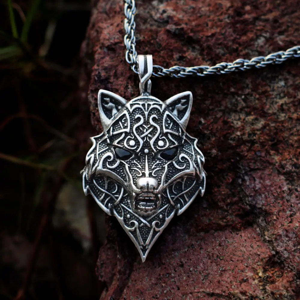 Кулон SanLan Norse wolf vikings ожерелье с головой волка оригинальная бижутерия