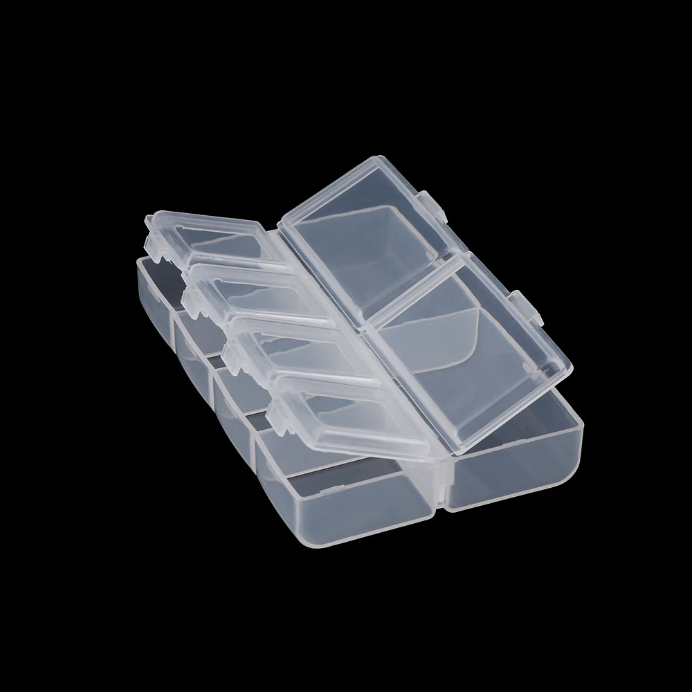 Портативный пустые стразы, 6 сетчатый Прозрачный чехол для ювелирных изделий, пластиковый контейнер, органайзер, коробка для хранения