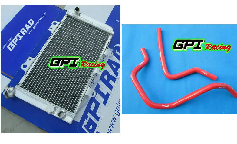 GPI алюминиевый гоночный радиатор + шланг для ATV YAMAHA GRIZZLY 660 4x4 YFM660 2002-08 2003 2004 2005 2006 2007