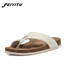 FeiYiTu/новые женские шлепанцы для лета для пляжа; пробковые Вьетнамки; Разноцветные Повседневные шлепанцы; Праздничная обувь на плоской подошве; цвет белый, черный, красный