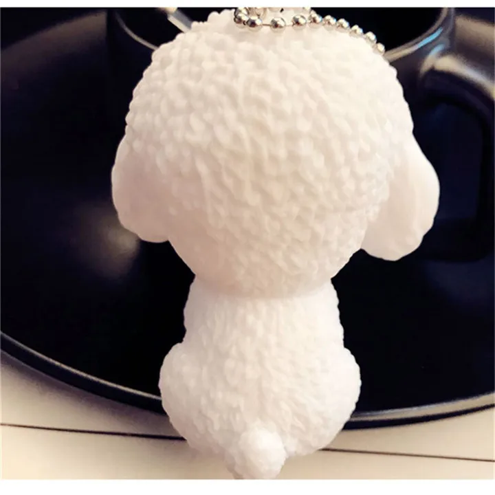 6 Simulation Teddy Dog Keychains For Women Bags Fashion Jewelry Animal Keyring Men Car Keychain Husky Pendant Trinket Keyholder