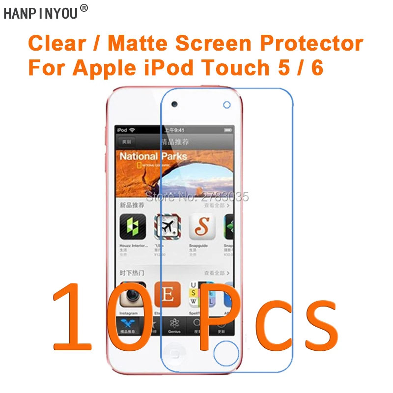 

10Pcs For Apple iPod Touch 5/6/7 Gen 4.0" HD Clear /Anti-Glare Matte Screen Protector Protective Film Guard (Not Tempered Glass)