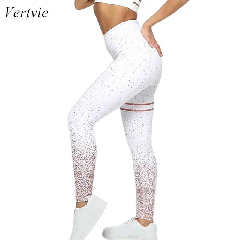 

Vertvie 2019 New Women's Dot Leggings Sweatpants Gym Sport Running Jogging Yoga Pants High Waist Push Up Fitness Sportwear