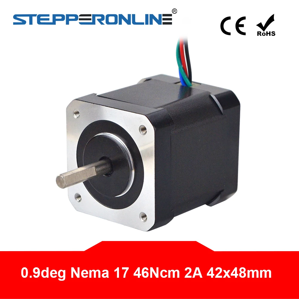 Шаговый двигатель Nema 17 0 9deg 2 А 42x48 мм 46 см/65 унций 4 проводной шаговый Nema17 42 для 3D