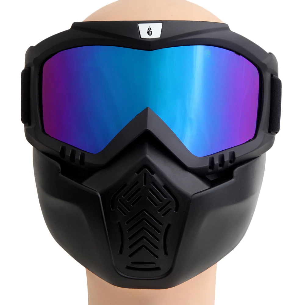 

WOSAWE Windproof Motocross Glasses UV Protection Snowboard Sports Eyewear Mouth Guard Face Mask Motorcycle Airsoft Ski Goggles