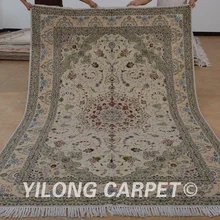 Yilong 6'x9 китайский шерстяной ковер из шелка изысканный Шелковый Ручная работа; вязаное; шерстяное ковер(1456