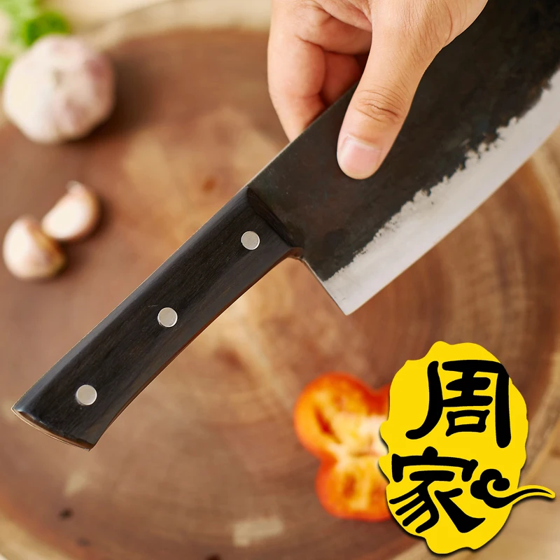 Free Shipping ZHOU Forged Chef Cleaver Handmade Professional Boning Knife Split Meat Butcher Knife Eviscerate Bone Kitchen Knife