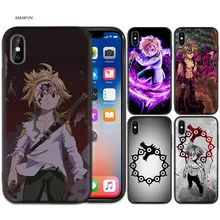 Nanatsu Não Taizai Preto Borracha Macia TPU Tampa Da Caixa Do Silicone para o iphone X XS XR XS 11 11Pro Max 7 8 6 6S 5 5S 5C SE Plus Caso(China)