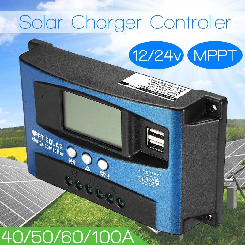 

40A-100A MPPT Solar Panel Regulator Charge Controller 12V/24V Auto Focus Tracking Device L9 #2