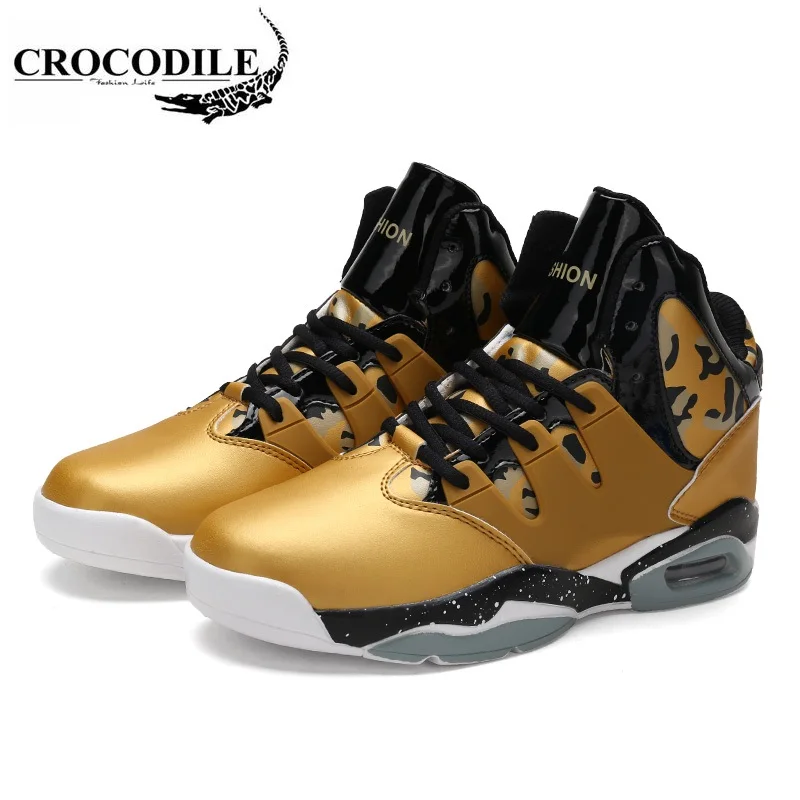 

CROCODILE High Top Cushioning Basketball Shoes Men New Air Light Basketball Sneakers Mens Superstar Outdoor White Sport Shoes 5