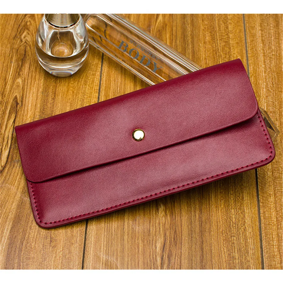 Women Wallet Genuine Leather Purse Ladies Slim Small Mini Money Bag Women Portomonee Luxury Design Long Clutch Wallet For Female (23)