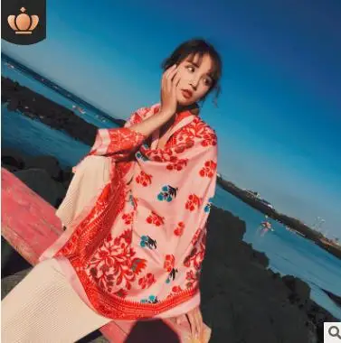 Богемный этнический женский туристический фотографировал пляжное полотенце различные надувные женский шаль лечение Cover Up Купание - Цвет: L