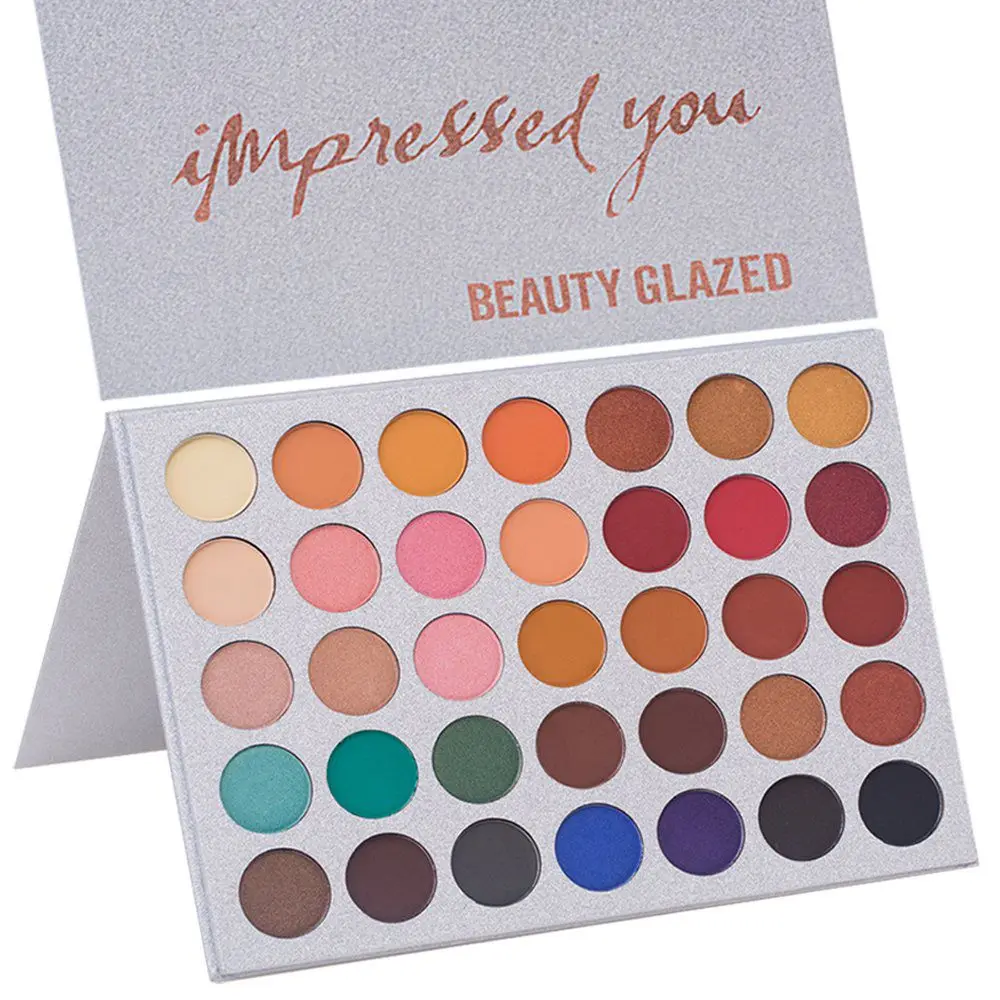 Beauty Glazed Women Fashion Pigmented Glitter Makeup Palette Shimmer 35 colors eye shadow palette Nude Smoky Matte waterproof Beauty Glazed Women Fashion Pigmented Glitter Makeup Palette Shimmer 35 colors eye shadow palette Nude Smoky Matte waterproof