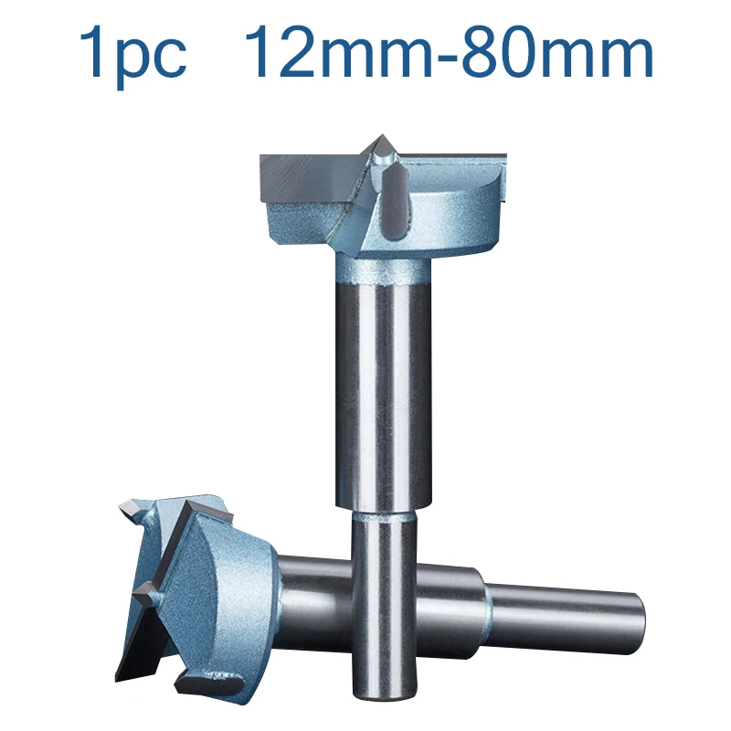 

Shina 1pc 12mm-80mm Forstner Drill Bits Tips Woodworking Tools Hole Saw Cutter Hinge Boring Round Shank Tungsten Carbide Cutter