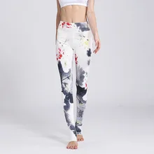 New sports fitness yoga clothes European and American professional brand ink printing Yoga trousers yoga and sports