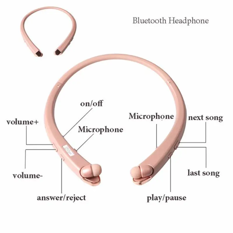 CHICLITS беспроводные Bluetooth наушники 910 Модные Портативные шейные стерео басовые Спортивные Bluetooth наушники для Xiaomi