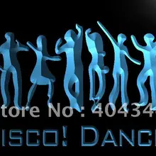 LB881-танец диско DJ Выгравированный флуоресцентный свет знак домашнего декора ремесла