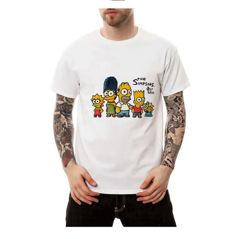 

Funny Simpsons Cartoon Pattern Cool Design Print Cotton O-NECK Short Sleeve Unisex T Shirt Fashion Casual Tee Plus Size A19516