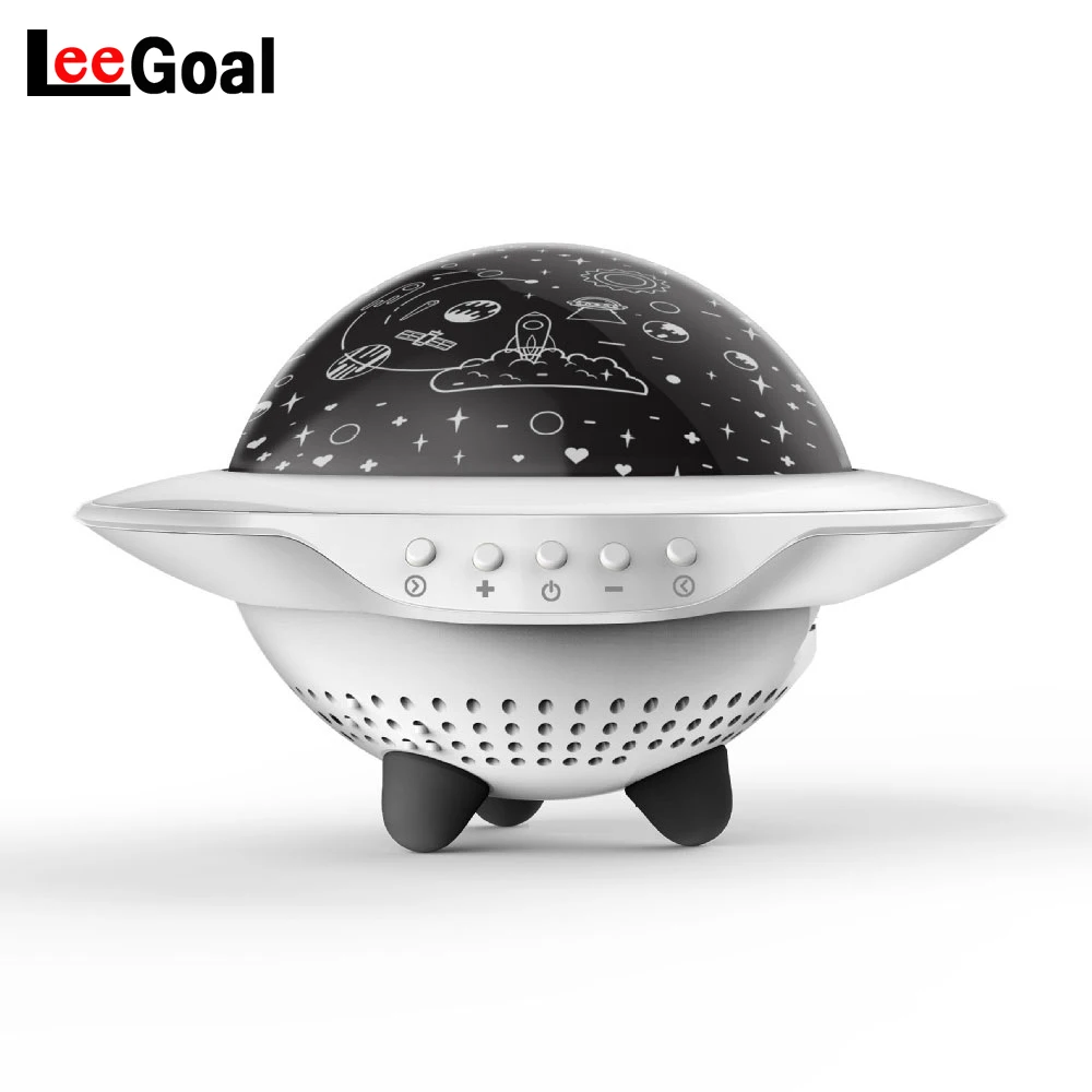 

UFO Projection Light Wireless Bluetooth Speaker Remote Control Bedroom Music Player Support SD/USB 4 Projection Scene Brithday