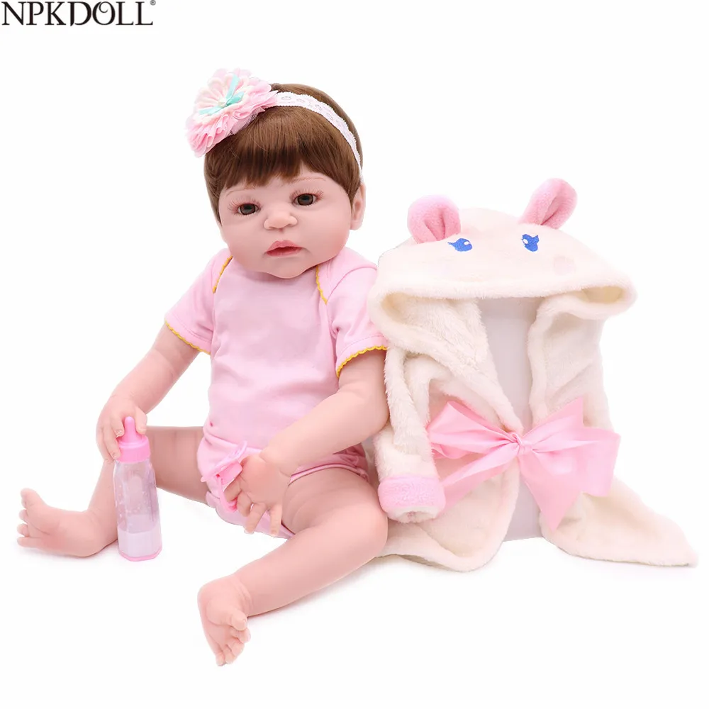 

NPKDOLL New Arrival Full Vinyl Reborn Baby Doll 55cm Babies Dolls Lifelike Cute Toys For Girls Bebe Reborn Christmas Gfit