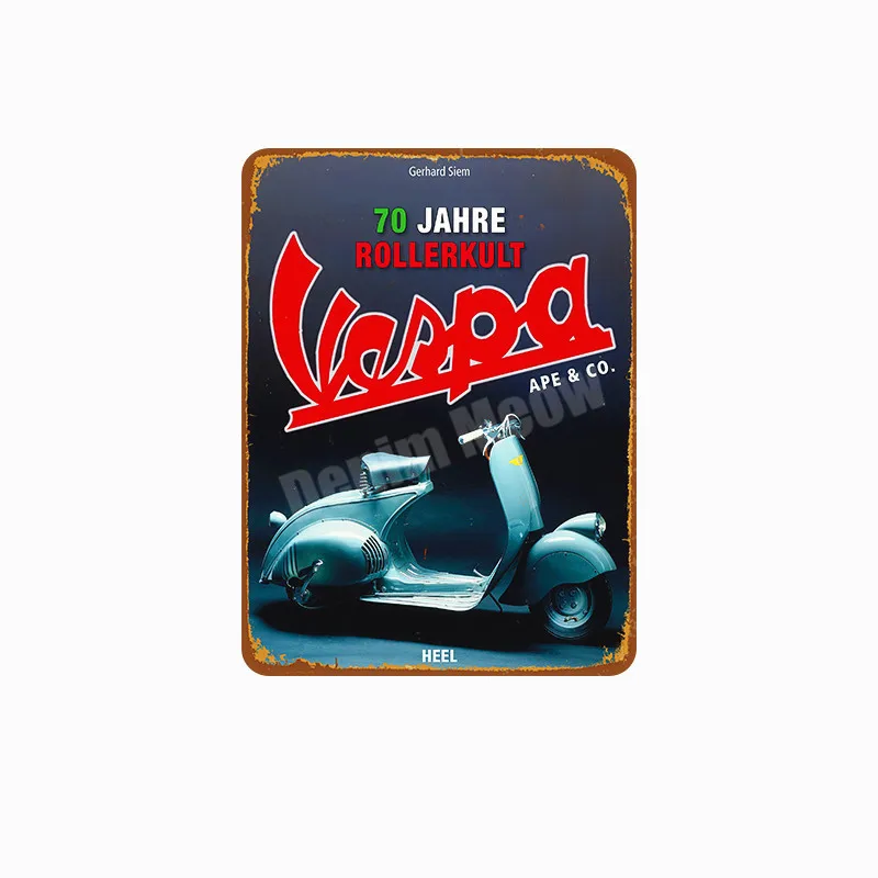 Indian Motorcycle Metal Poster Norton BSA Vespa Retro Plaque Wall Art Painting Plate Pub Bar Garage Decor Vintage Tin Sign MN125