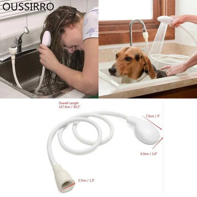 2017 OUSSIRRO HOT New Practical Pet Dog Cat Shower Head Spray Drains