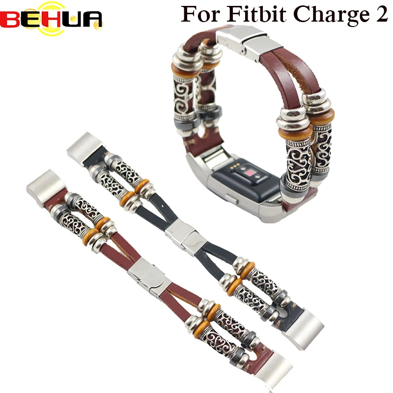 Высококачественный кожаный ремешок для часов умный сменный Браслет Fitbit Charge 2