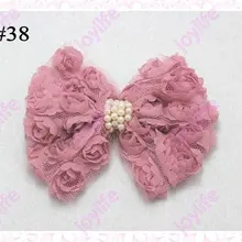 Новые 1000 шт 3," Мода цветок, шифон шелковая Роза цветок клипсы Ассорти Цветочная кружевная ткань булавка