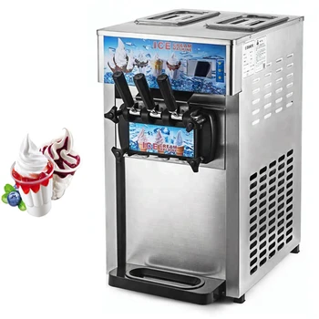 

Commercial desktop soft ice cream machine sweet cone ice cream machine 18L / h ice cream maker 1200W