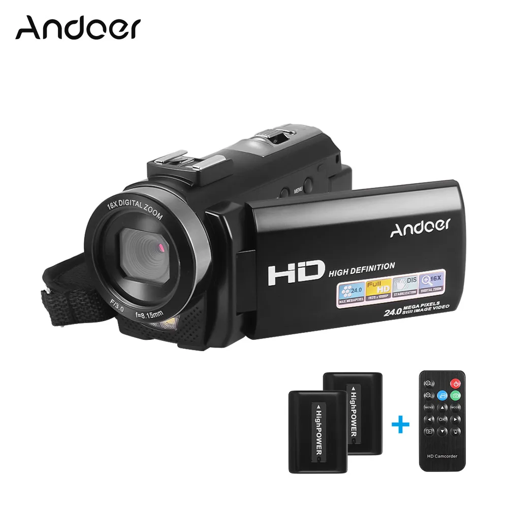 Andoer HDV-201LM 1080P FHD Цифровая видеокамера DV поддерживает функции распознавания лица захват улыбки красота лицо