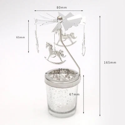 Классическая мода мечтательный вращающийся подсвечник Романтический ужин при свечах украшение дома украшения подарок на день рождения - Цвет: dahao xuanzhuanmuma