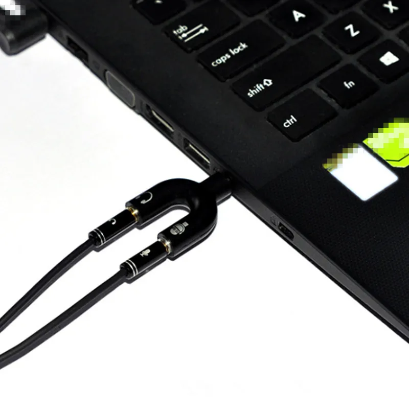 3.5 MM Headphone Plug Audio Cables Splitter U Type Adapter Microphone 2 in 1 Swivel Connector Earphone Port Jack for PC Phone 3.5 MM Headphone Plug Audio Cables Splitter U Type Adapter Microphone 2 in 1 Swivel Connector Earphone Port Jack for PC Phone