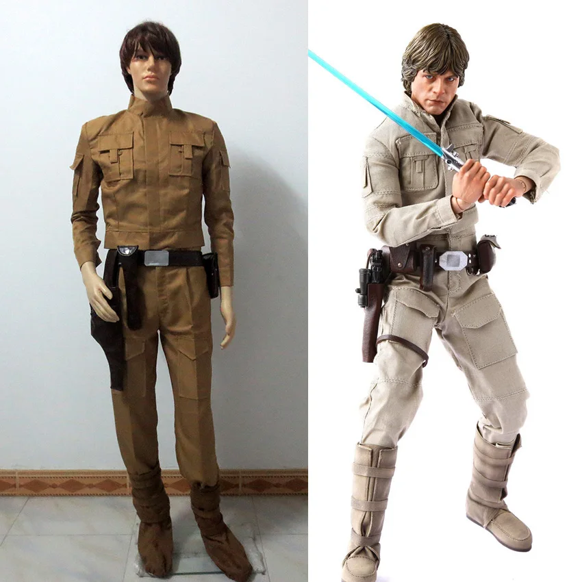 

Star Wars Luke Skywalker Cosplay Costume with belt and waist bag custom made Free Shipping