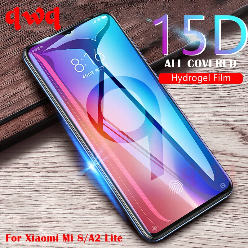 15D Full Protective Hydrogel Film For Xiaomi Redmi Note 7 6 Pro Screen Protector For Xiaomi Mi 9 A2 8 Lite SE A1 5X 6X Not Glass