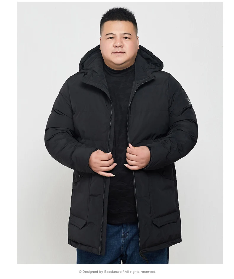Большинство мужчин зимняя парка куртка размер 8xl 7xl Толстая хлопковая стеганая куртка пальто парка пальто, Мужская мода Повседневная