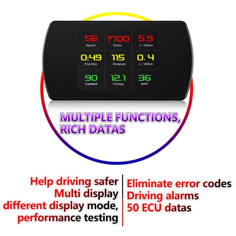 OBD Hud gps дисплей цифровой автомобильный проектор скорости бортовой компьютер OBD2 скорость метр код ошибки