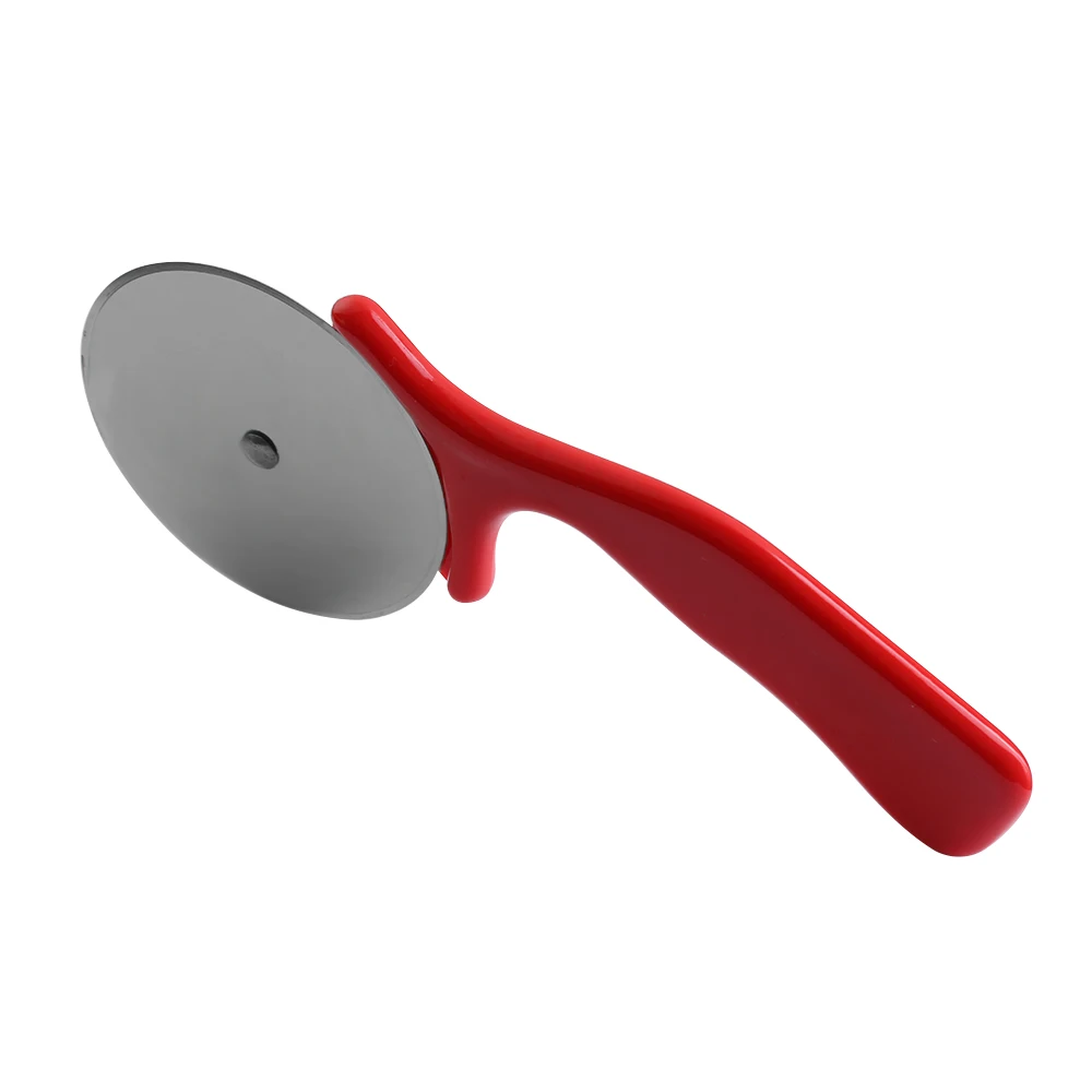1 PC Stainless Steel Pizza Knife Rotary Cake Bread Pizza Cutter Easy