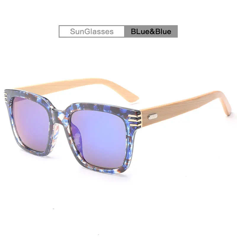 GY квадратные мужские деревянные очки поляризованные брендовые модные квадратные бамбуковые солнцезащитные очки женские солнцезащитные очки в деревянной оправе для мужчин Oculos - Цвет линз: COLOUR 1