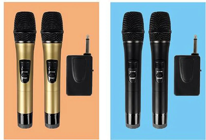 2 Karaoke Wireless Microphone 1receiver MIC mikrofon KTV Karaoke player Echo System Digital Sound Audio Mixer Singing Machine E8