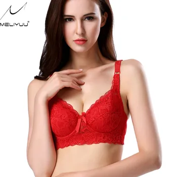 

Women's Push up Bra Sexy Lace floral Lingerie Padded Underwire Brassiere Wired Soft Comfort Bralette BH Size 32-48 A B C D cup