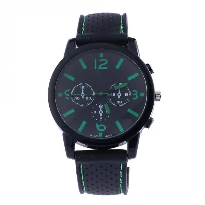 Повседневные брендовые часы, модные мужские военные кварцевые часы с силиконовым ремешком и большим циферблатом, мужские наручные часы TT@ 88