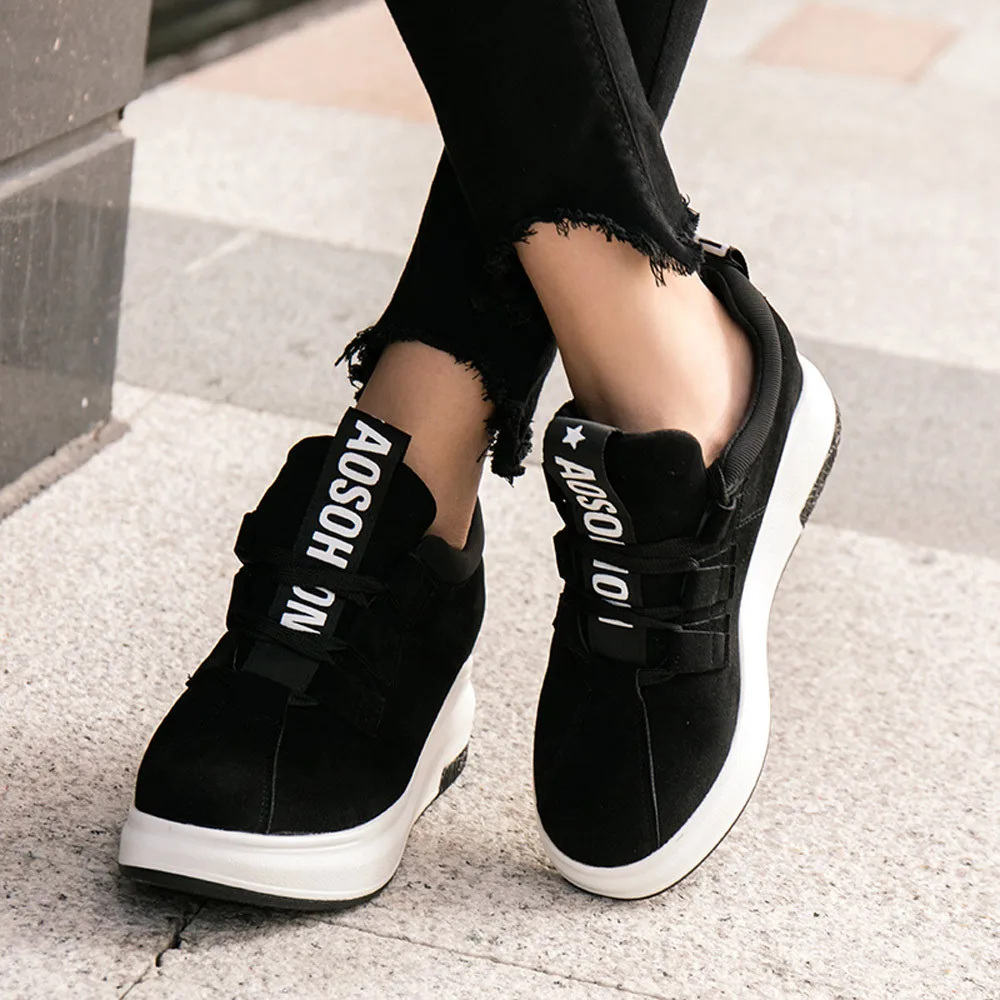 

Women Casual Outdoor Flat Sports Shoes Thick-soled platform Breathable Sneakers Comfortable Sport Running Shoes zapatillas mujer