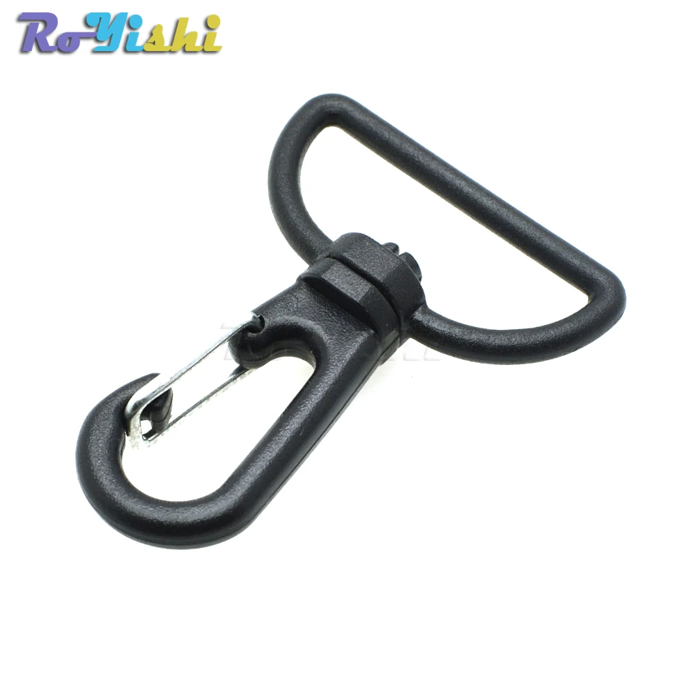 30pcs/pack 1''Swivel Snap Hook Black For Paracord Lanyard Buckles Backpack bing 25mmin