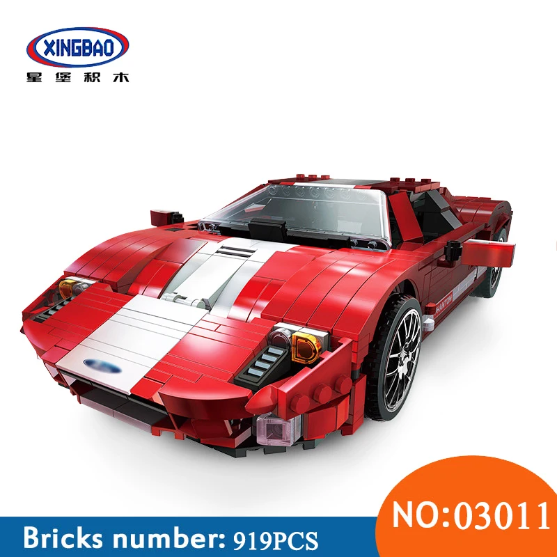 

XingBao 03011 919Pcs Genuine Creative MOC Technic Series The Red Phantom Racing Car Set Building Blocks Bricks Toys For Children