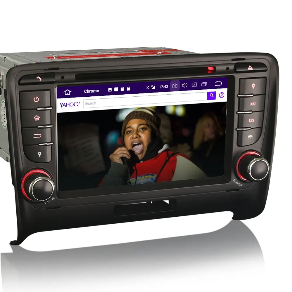Best 7" 4GB RAM 32GB ROM Android 9.0 OS Car DVD Multimedia Navigation GPS Radio for Audi TT MK2 2006-2014 with Split Screen Support 2