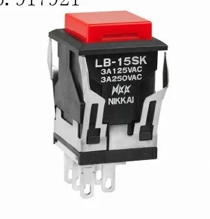 

[ZOB] Embedded self-reset push button switch LB-15SKW01 Japan nkk illuminated switches LB-15SK LIGHT --5PCS/LOT