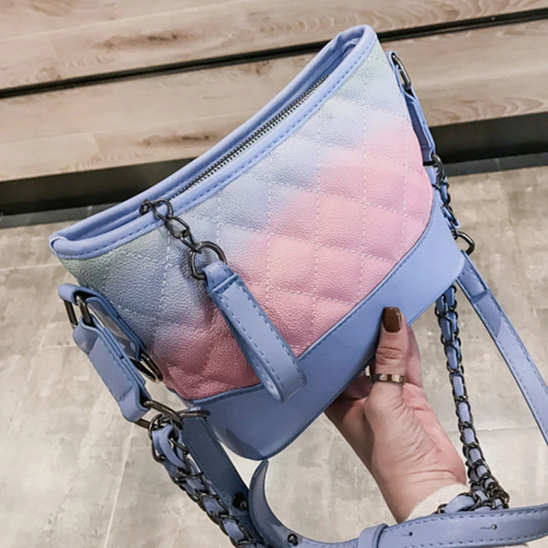 

Spring Summer Famous Brands Bags for Women Crossbody Bags Messenger Bag Handbags Chains Gradient Ice-cream Color Shoulder bag