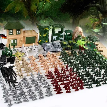 

300pcs Military Suit Soldier Military Corps Soldier Playset Army Men Combat Model Action Figures Toy Set Assembling Model Toys