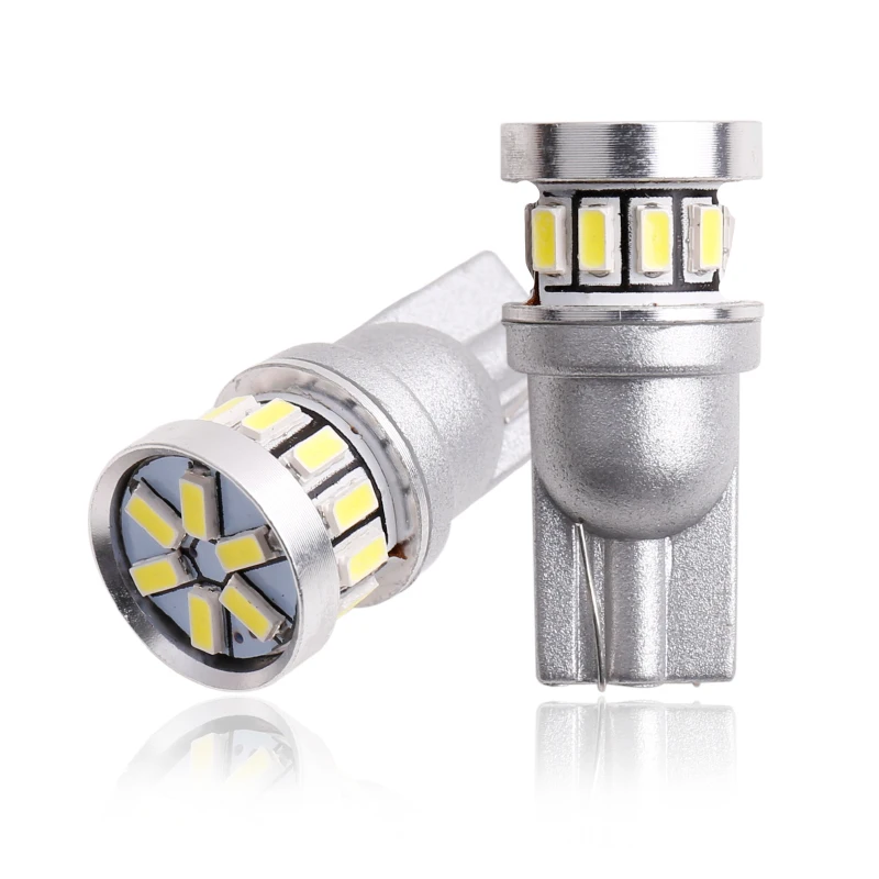 2pcs w5w led T10 LED Bulbs Canbus 18SMD 3014 For Car Parking Position Lights Interior Map Dome Lights 12V White Amber Blue Red (4)