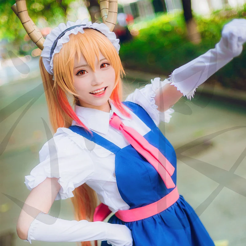 

Miss Kobayashi's Dragon Maid Tohru Cosplay Wig + Horns + Hairband + Wig Cap